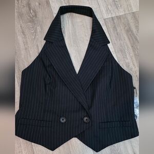 Kenneth Cole Black and Oyster Vest